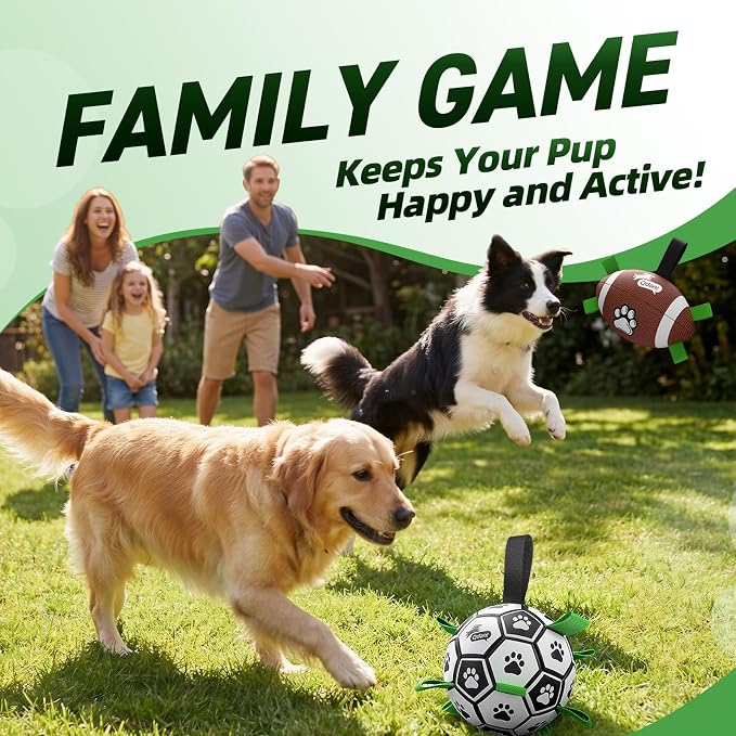 QDAN Dog Soccer Ball Football Set - Image 3