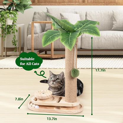 Meowoou Cat Scratching Post Cat Scratcher Interactive Toy - Image 4