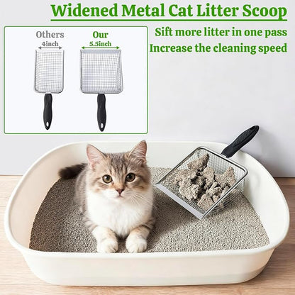 Widened Metal Cat Litter Scoop, Cat Scooper - Image 6