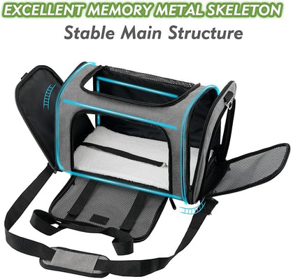 Soundy Large Cat Carrier Dog Carrier Under 25 Lbs, Collapsible Ventilated - Image 2