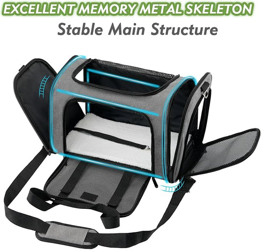 Soundy Large Cat Carrier Dog Carrier Under 25 Lbs, Collapsible Ventilated - Image 2