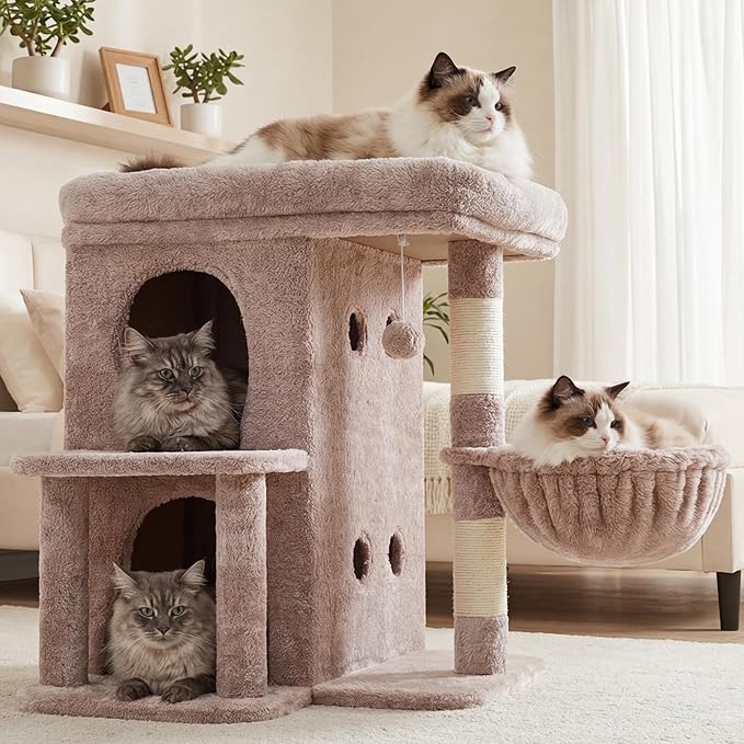 Heybly Cat Tree, 25.6-inch Cat Tower - Image 3