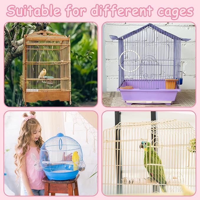 Shappy Large Bird Cage Cover, Bird Cage Seed Catcher, Adjustable Star Pattern - Image 6