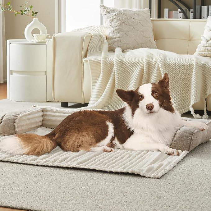 WINDRACING Luxury Dog Couch Bed, Washable Calming Dog Couch Cover, Couch - Image 2