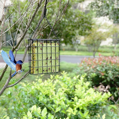 2Pcs Outdoor Suet Cage Bird Feeder, Wild Bird Feeder, Single Suet Cake Capacity - Image 7