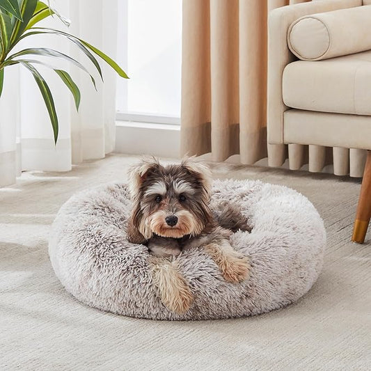 WESTERN HOME WH Calming Dog & Cat Donut Cuddler, Anti-Anxiety Warming Cozy Soft by WESTERNHOME