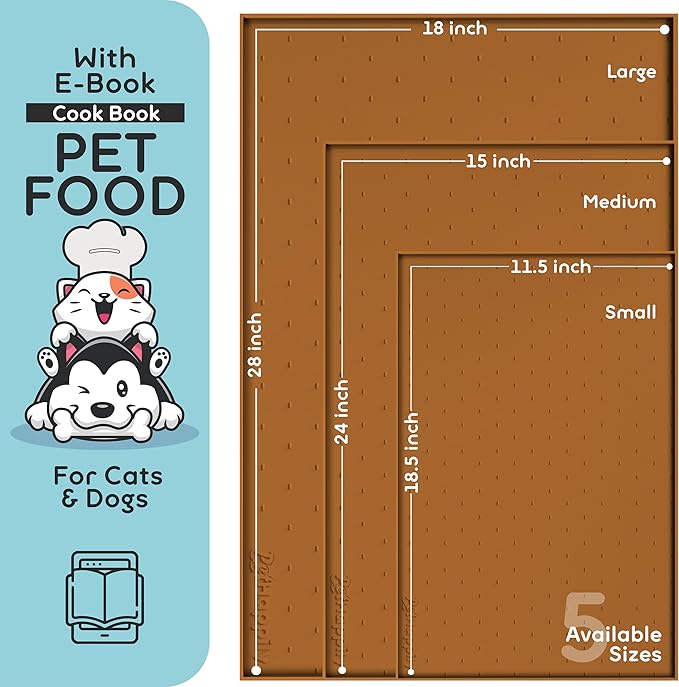 Dog Food Mat - 24x15 Raised Edges Dogs Mat - Image 2