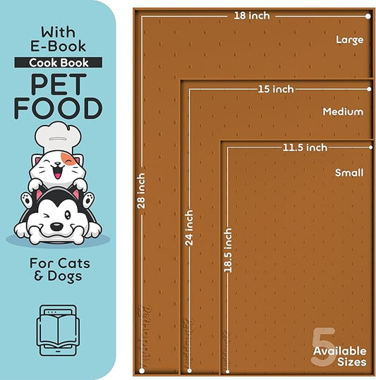 Dog Food Mat - 28x18 Raised Edges Dogs Mat - Image 2