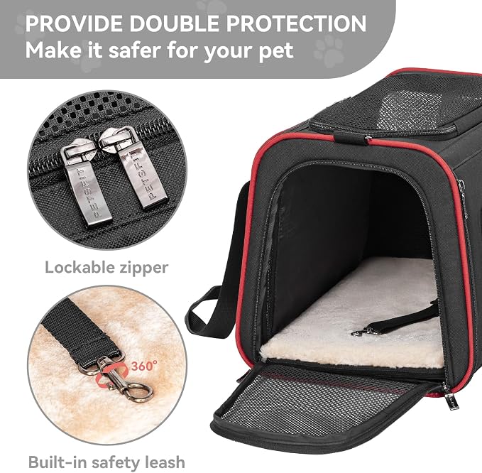 Petsfit Expandable Dog Carrier Large Cat Carrier, Soft-Sided Portable - Image 6