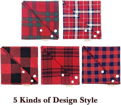 5PCS Dog Bandanas with Button - Image 6