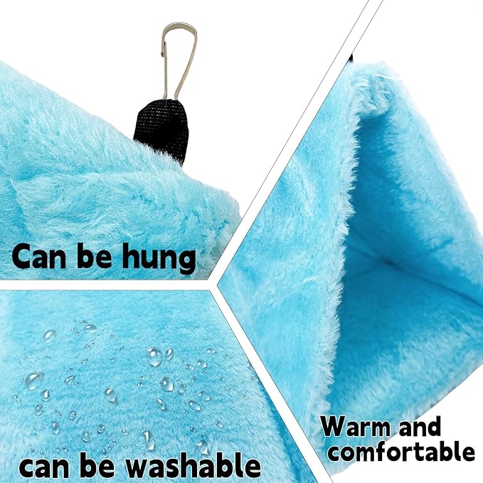 2Pcs Bird Tent Plush Hammock Warm Hut Hanging Nest - Image 3