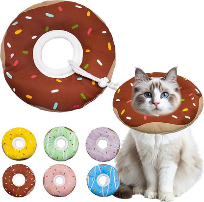 Cat Cone Collar Soft, Adjustable Cat Recovery Collar Kitten Cones to Stop by Seyezo