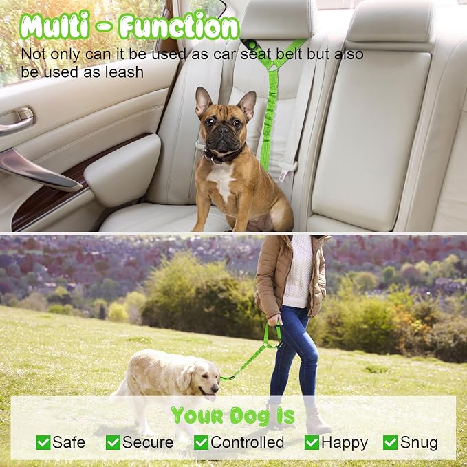 BWOGUE Pet Dog Cat Seat Belt Reflective Car Dog Headrest Restraint Leash - Image 6