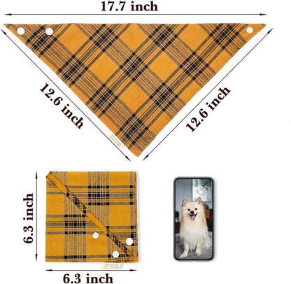 5PCS Dog Bandanas with Button - Image 2