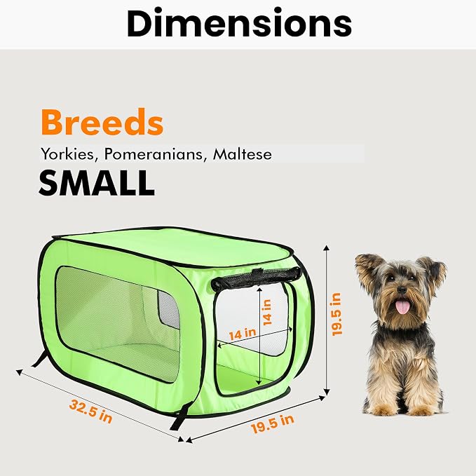 Beatrice Home Fashions Portable, Collapsible, Pop Up Kennel Travel Cat and Dog - Image 2
