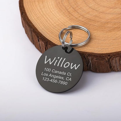 Anavia Personalized Pet ID Tags, Stainless Steel Glossy Laser Engraved Dog Cat - Image 9