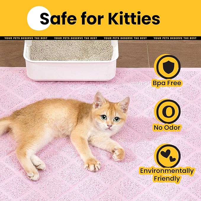 Cat Litter Mat Litter Trapping Mat, Less Waste Cat Litter Box Mat - Image 7