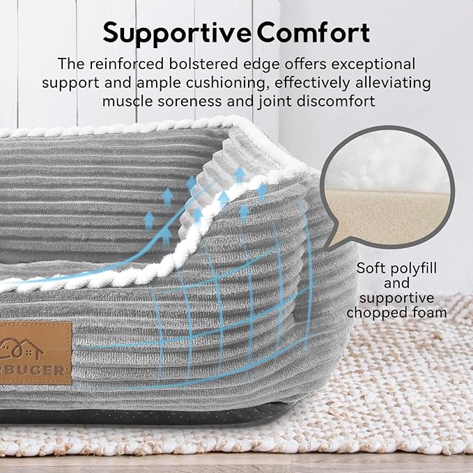 Orthopedic Dog Bed for Medium Dogs, Dog Sofa Beds Supportive Foam Pet Couch Bed - Image 3