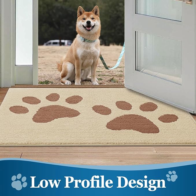 Buganda Dog Door Mat for Muddy Paws, Absorbent Dirt Trapper Washable Indoor - Image 6