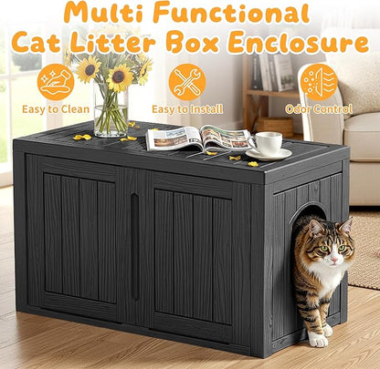 Cat Litter Box Enclosure, Indoor Outdoor Cat House - Image 5