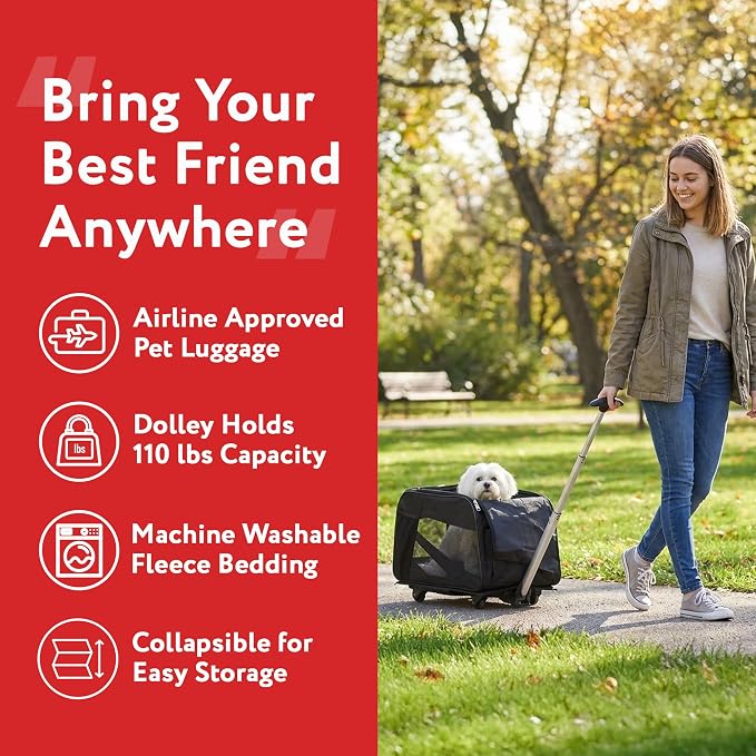 dbest products Rolling Pet Carrier - Image 7