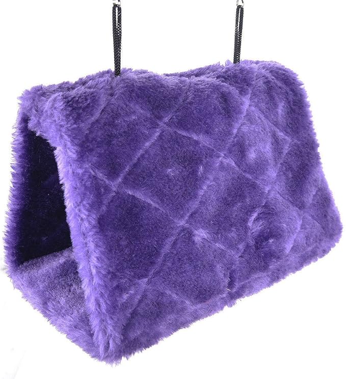 MOACC Winter Warm Bird Nest House Shed Hut Hanging Hammock Finch Cage Plush - Image 8