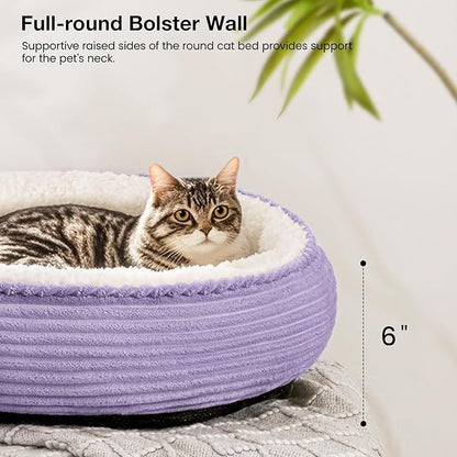 Love's cabin Round Donut Cat and Dog Cushion Bed, 20in Pet Bed - Image 5