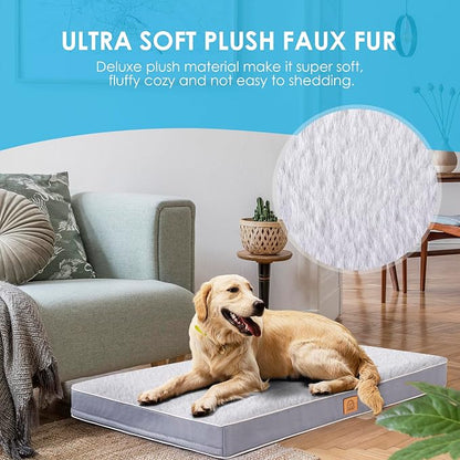 Orthopedic Dog Bed for Extra Large Dogs, XXL Waterproof Deluxe Plush Dog Crate - Image 6