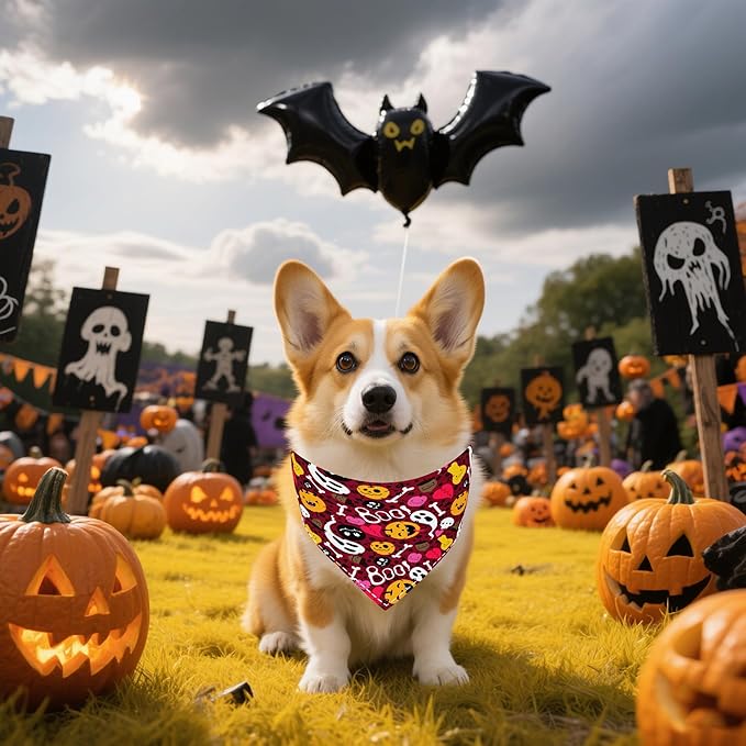 30 Pcs Halloween Thanksgiving Dog Bandanas Bulk Stitch Dog Bandanas - Image 6