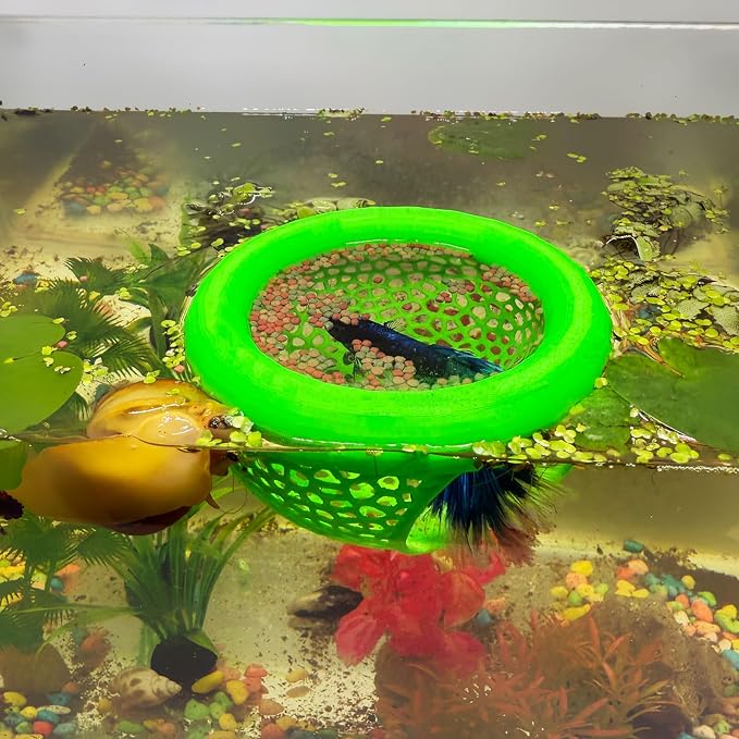Aquarium Floating Betta Fish Skins, Betta or Shrimp Feeder, Cave and Hammock by HOZOE