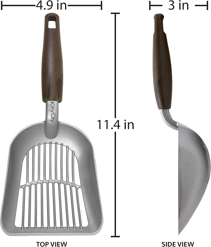 Kitty City Metal Cat Litter Scoop – Durable Non-Stick Aluminum Cat Scoop - Image 8