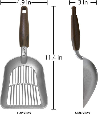 Kitty City Metal Cat Litter Scoop – Durable Non-Stick Aluminum Cat Scoop - Image 8
