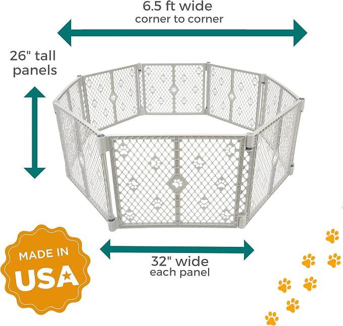 MyPet 8-Panel Paws Petyard, Durable & UV-Resistant Puppy Playpen, - Image 8
