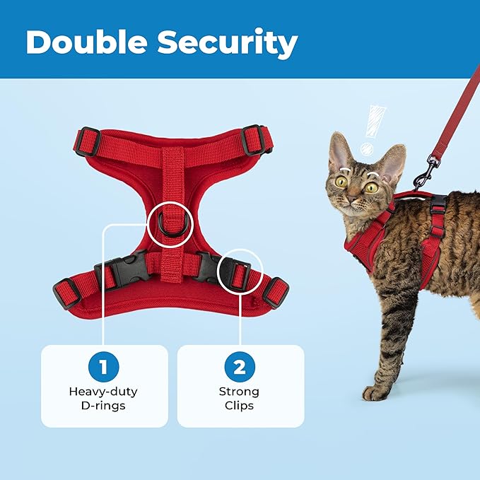 Voyager Escape-Proof Step-in Lock Cat Harness & 5ft Neoprene-Handle Leash Set - Image 5