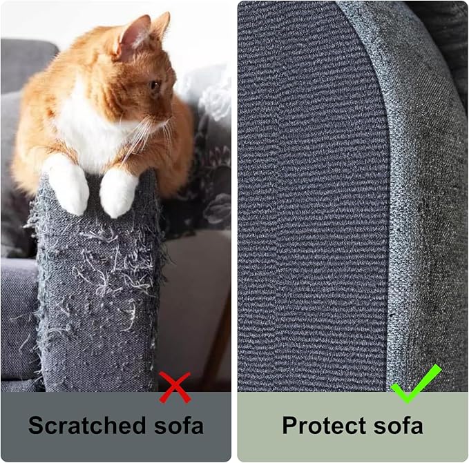 Cat Scratch Couch Furniture Protector, Adhesive Cat Scratch Pad Deterrent - Image 3