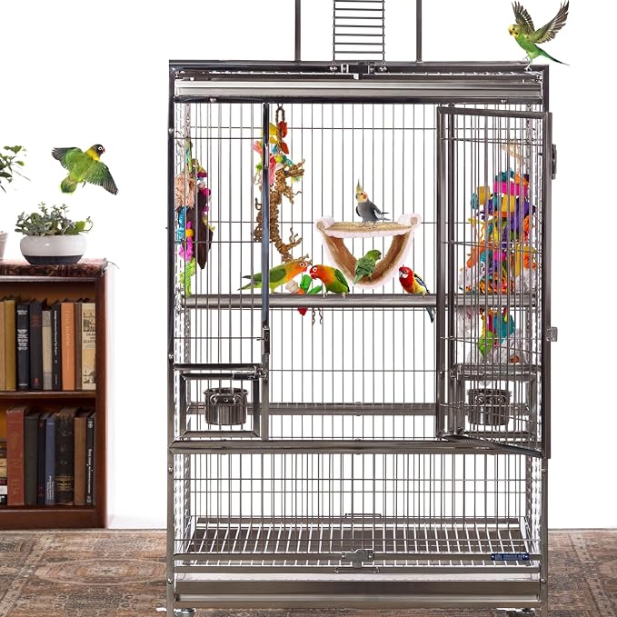 BWOGUE Winter Warm Bird Nest Bed Hanging Hammock Snuggle Hut Parrot House Tent - Image 6