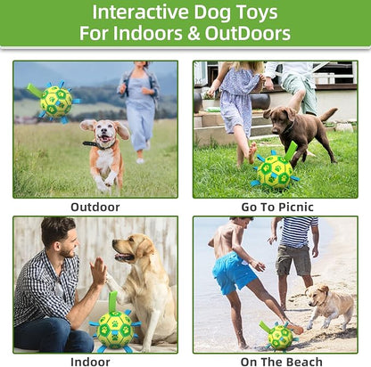 QDAN Dog Toys Soccer Ball, Dog Tug Toy, Water Toy, Durable Balls - Image 8