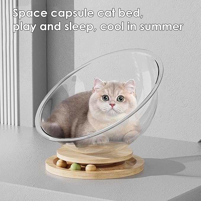 Cat Perch- Cute Freestanding Cat Space Perch Bed, Stylish Stable Activity - Image 8