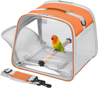 Suertree Small Bird Carrier, Large Window Travel Cage by Suertree