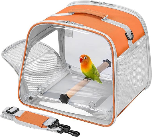 Suertree Small Bird Carrier, Large Window Travel Cage by Suertree