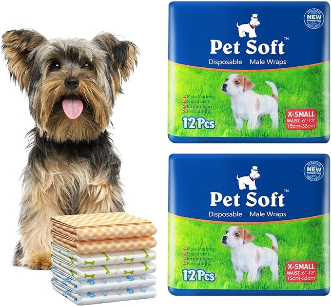 Pet Soft Disposable Male Dog Wraps by PetSoft