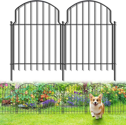 19Pcs Decorative Garden Fence, 20in/20.5ft Rustproof Metal Fences Animal by Tivray
