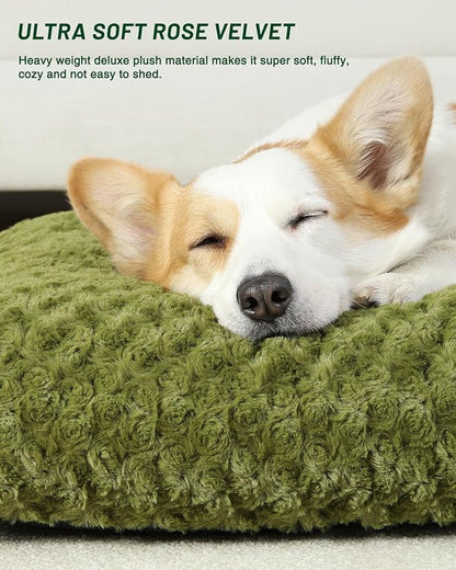 KSIIA Washable Dog Bed Comfy Dog Crate Pad Deluxe Plush Pet Bed Non-Slip Kennel - Image 2