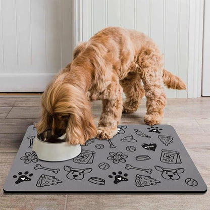 Pet Feeding Mat for Floors Waterproof Dog Mat for Food and Water Absorbent - Image 7