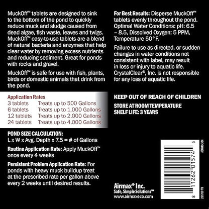 CrystalClear MuckOff, Natural Pond Muck Treatment, Water Garden, Fountain & - Image 2