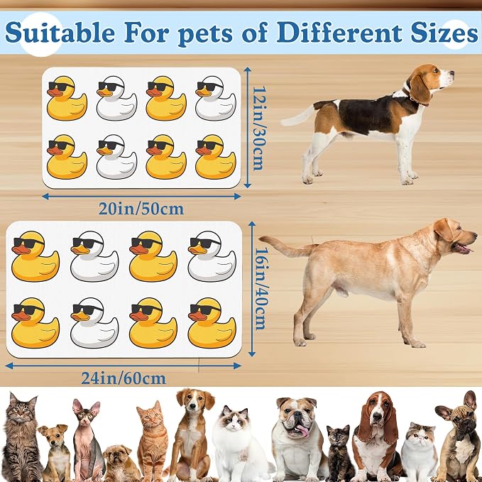 Cute Ducks Glasses Pet Feeding Mat - Image 2