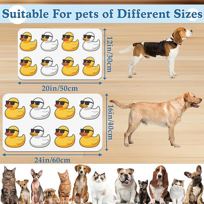 Cute Ducks Glasses Pet Feeding Mat - Image 2