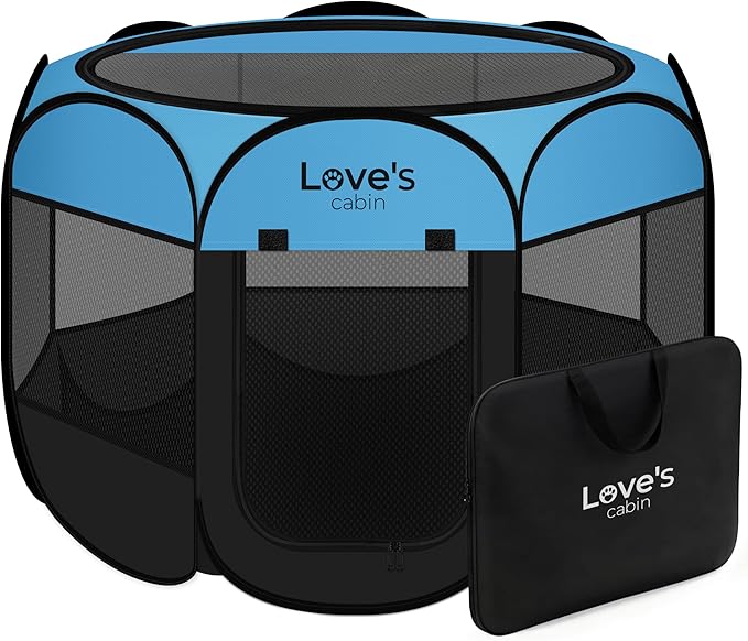 Love's cabin Pet Puppy Dog Playpen, Small Dog Tent Crates Cage Indoor/Outdoor by Lovescabin