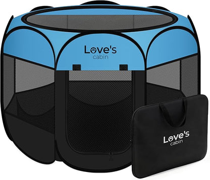 Love's cabin Pet Puppy Dog Playpen, Small Dog Tent Crates Cage Indoor/Outdoor by Lovescabin