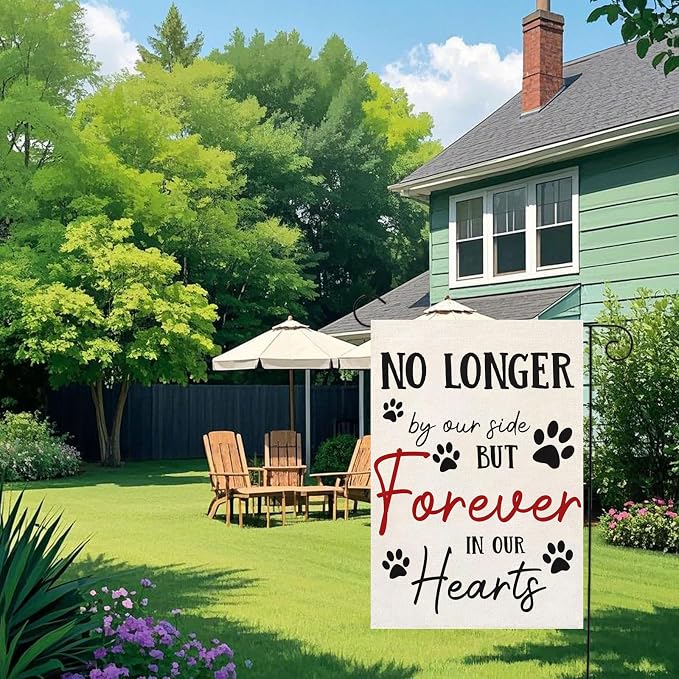 Pet Memorial Garden Flag No Longer By My Side Forever in Our Heart 12x18 Inch - Image 5